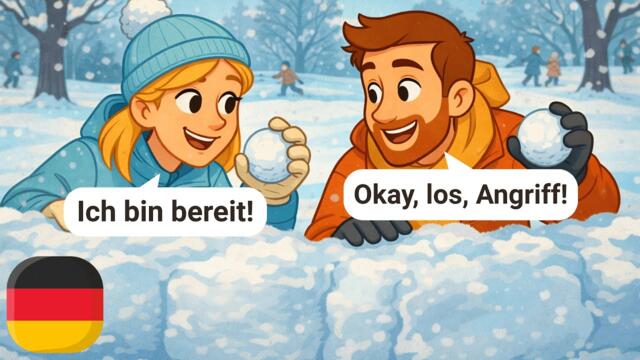 20 Minutes of German Conversation for Beginners (with subtitles) | A1-A2 | Winter Happiness