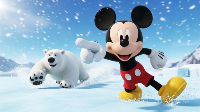 Mickey Mouse & Friends Winter Adventure with a Polar Bear ❄️ | Fun Kids Cartoon