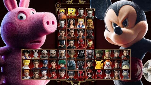 Mortal Kombat 9 - PEPPA PIG & MICKEY MOUSE MOD - Expert Arcade Ladder - Gameplay @ (1080p) - 60ᶠᵖˢ ✔