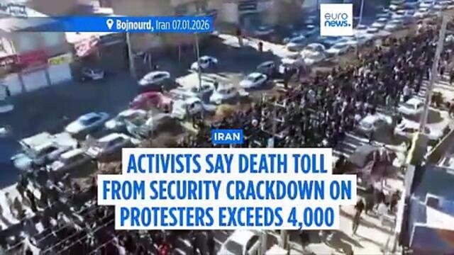 Activists say death toll from security crackdown on Iranian protesters exceeds 4,000