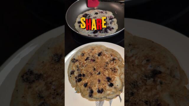 2 Cups Pancake mix and 12 Oz Water & A Cup of Huckleberry