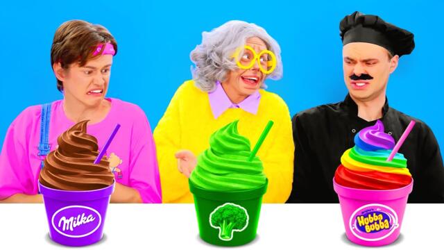 Аз срещу Баба Готварско Предизвикателство | Страхотни Кулинарни Рецепти BaRaDa Challenge
