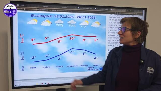 Прогнозата за времето на НИМХ, 21 януари 2026 г.