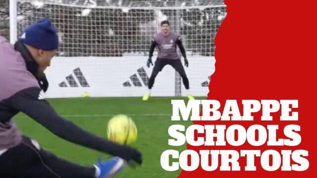 Kylian Mbappé schools Thibaut Courtois with an incredible goal
