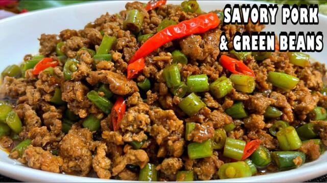 Savory Minced Pork with Green Beans | Easy Asian-Style Stir-Fry