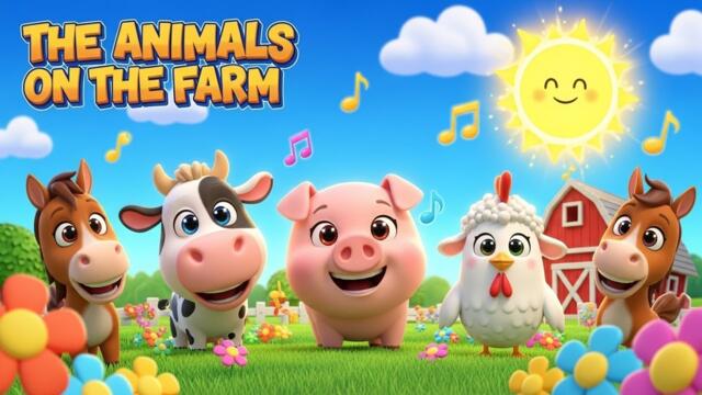 The Animals On The Farm | Animals and Farm Song for Kids | Nursery Rhymes & Kids Songs | Babyland