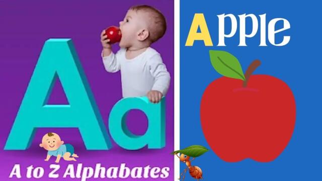 A for Apple B for Ball | Alphabets phonics song for toddlers |one two three numbers| #phonics   874