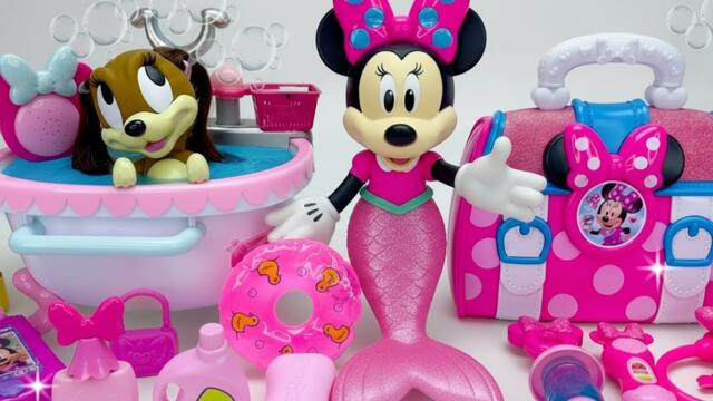 Minnie Mouse 2026🎀 Set Unboxing del baño y spa rosa de Minnie, colección de juguetes Disney