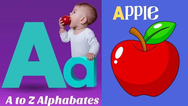 A for Apple B for Ball | Alphabets phonics song for toddlers |one two three numbers| #phonics   906