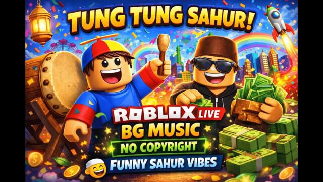 Tung Tung Sahur 🔔 Roblox Live BG Music | No Copyright | Funny Sahur Vibes | epic copyright