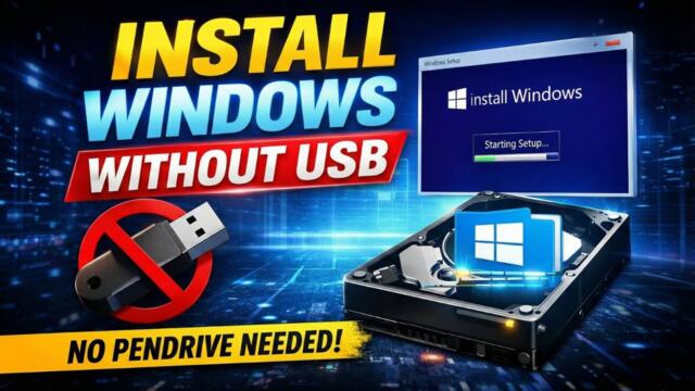 Install or Format Windows without a USB Pendrive