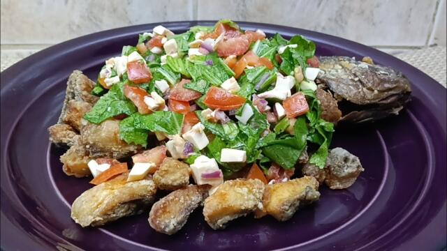 GRABE ANG SARAP! FRESH AND HEALTHY! A MUST TRY ENSALADANG MUSTASA ON CRISPY FRIED TILAPIA!