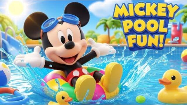 Mickey Mouse Water Pool Fun | Happy Summer Splash Adventure for Kids