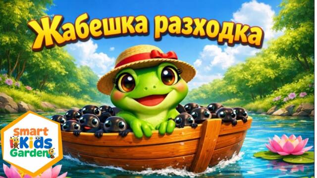Жабешка разходка 🐸🚣‍♂️ Детска песничка (3D Анимация)