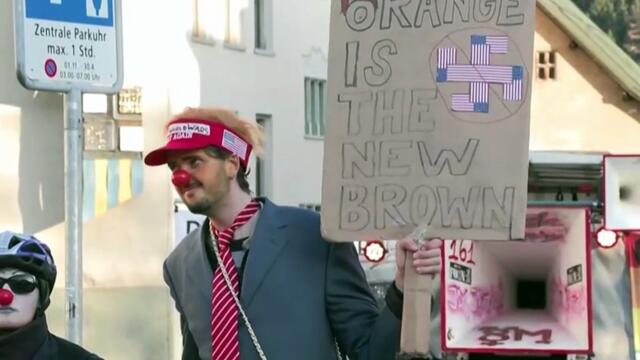 Hundreds protest in Davos against Trump and World Economic Forum