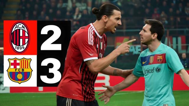 The Day Messi Shocked Ibrahimovic  Milan - Barcelona in Champions League Highlights