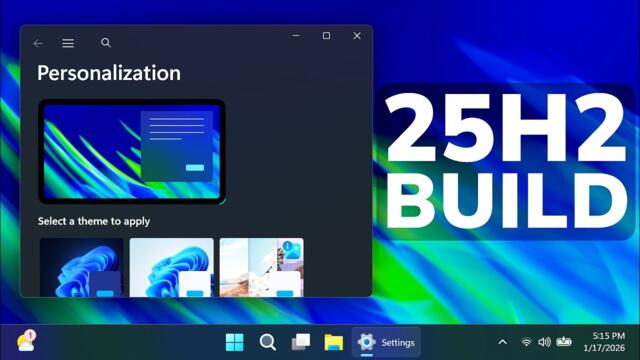 New Windows 11 25H2 Build 26220.7653 – New Personalization Option, Settings Changes and Fixes (Beta)