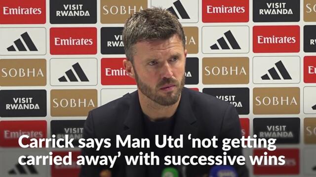 Carrick says Man Utd 'not getting carried away' with back-to-back wins in Premier League