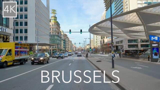 Brussels Belgium 4K Driving Tour - Capital of Europe City Drive