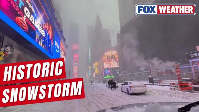 New York City Smacked By Monster Snowstorm Charging Through The Nation