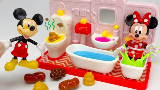 Minnie & Mickey 2026🎀 Unboxing del Set de Baño Divertido con Slime y Limpieza | Colección Disney