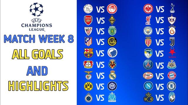All Champions League Goals | Matchweek 8 | Highlights 2025/26