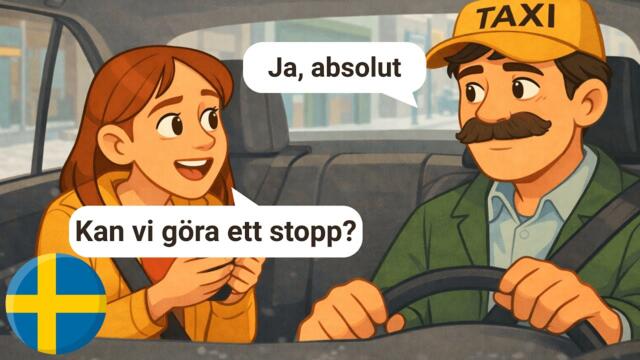 START LEARNING Swedish With Simple dialogues  (With Subtitles) | A1-A2 | Taxi Moments