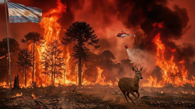 ARGENTINA DEVASTATED: Massive Wildfires Consume Patagonia Forests; Homes & Vehicles Reduced to Ashes
