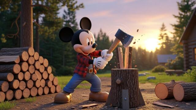 🐭🌳 Mickey Mouse the Kind Woodcutter | Jungle Nature Story for Kids | DreamDoodle Kids