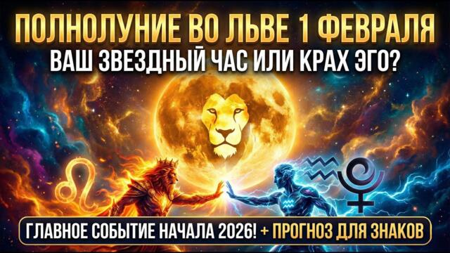 1 ФЕВРАЛЯ Полнолуние во Льве: Ваша жизнь изменится навсегда 💫 Гороскоп 🌌