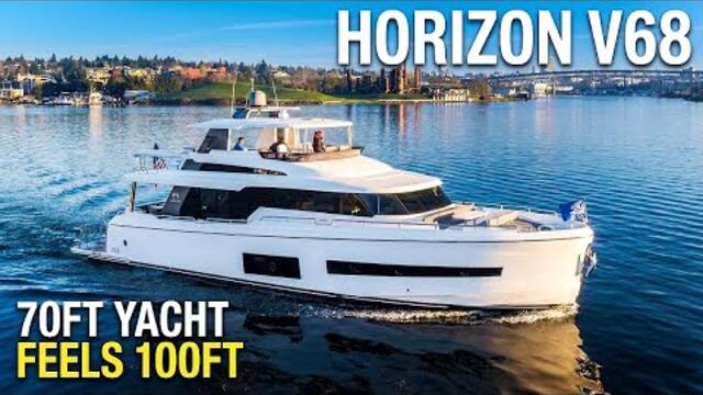 This 70ft Mini Superyacht HONESTLY Feels Like 100ft! (Horizon V68)