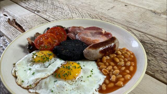 ENGLISH BREAKFAST | ASMR | Sizzling Bacon, Crispy Eggs, and Relaxing Cooking Sounds, No music