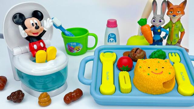 💩Mickey Mouse Potty Training Fidget Toys 💩🚽 Satisfying Unboxing ASMR 2026, MICKEY Kochspielzeug 🍽️