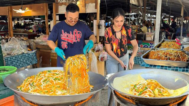 $0.70 Only! Pad Thai Wrapped Omelette By Hard Working Young Chef | Street Food