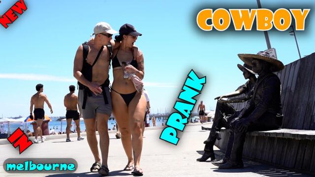 The cowboy's life is at Risk in Melbourne. lol