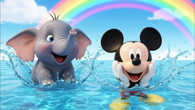 Mickey Mouse & Elephant Swimming CRAZY Adventure! 🐘💦 | Fun Kids Cartoon