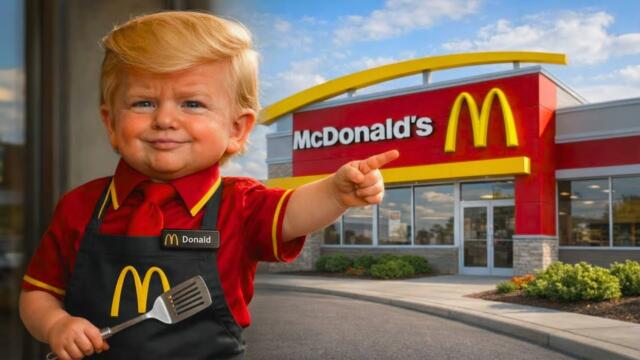 Baby Trump Gets a Job at McDonalds!