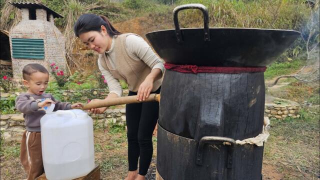 After 30 Days of Corn Fermentation – Traditional Corn Liquor Recipe That's Delicious The Last Drop.