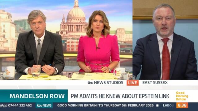 Richard Madeley and Cabinet minister in 'lies' TV row over Mandelson