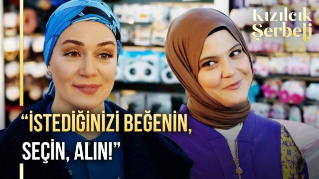 Salkım ve Elif, hediyelik alışverişinde! | Kızılcık Şerbeti 124. Bölüm
