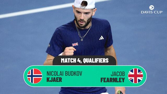 Kjaer v Jacob Fearnley | Norway v Great Britain | 2026 Davis Cup Qualifiers 1st Round Highlights