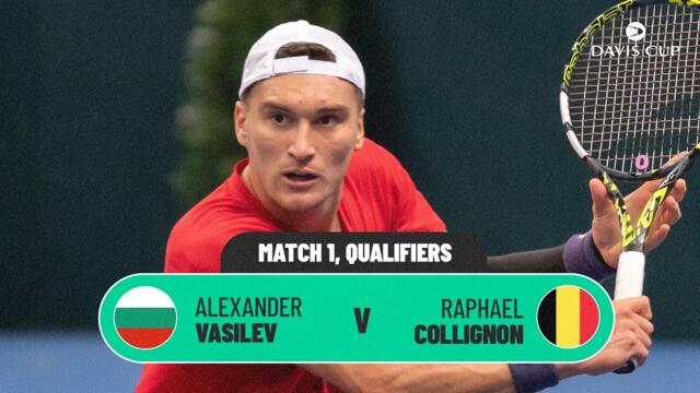 Alexander Vasilev v Raphael Collignon | Bulgaria v Belgium | 2026 Davis Cup Qualifiers highlights