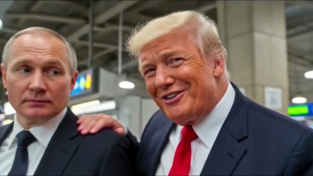 Trump, Putin & Zelensky: The Unexpected Meeting at the Train Station #shorts #viralshort #pov