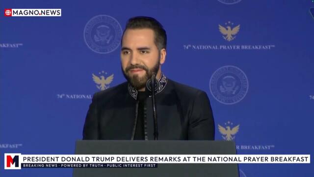 🇸🇻 President of El Salvador Naiyb Bukele Speaks at National Prayer Breakfast in Washington, DC