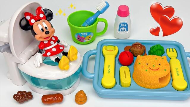 💩Mickey Mouse Potty training Toy & Eating ASMR🚽Zufriedenstellende Auspacken MICKEY Kochspielzeug 🍽️