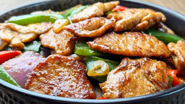 Pork & Green Pepper Stir-Fry (So Good!)