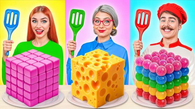 Аз срещу Баба Готварско Предизвикателство | Луди Трикове и Рецепти Multi DO Challenge