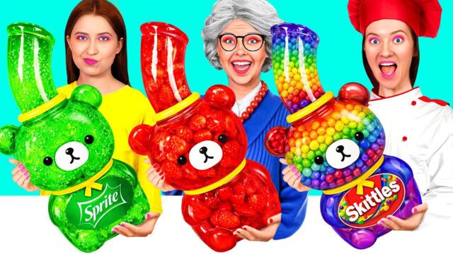 Аз срещу Баба Готварско Предизвикателство | Страхотни Рецепти За Храна HAHANOM Challenge