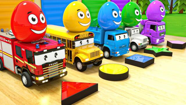 Two versions of the song "Baby Shark" - Triangle, star, cube - learning shapes Baby Nursery Rhymes