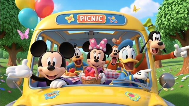 Mickey and Friends Picnic Bus Adventure | Fun Cartoon Journey for Kids